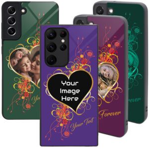 Customizable phone cases with floral designs.