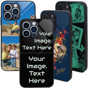 Customizable phone cases with personal images.