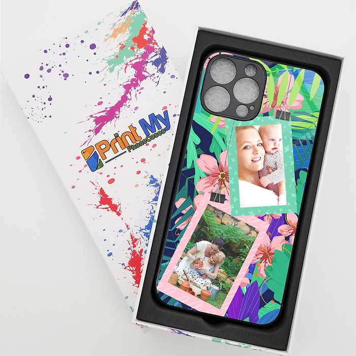Custom phone case with family photos.