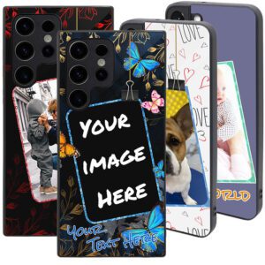 Personalized phone cases with butterfly designs.