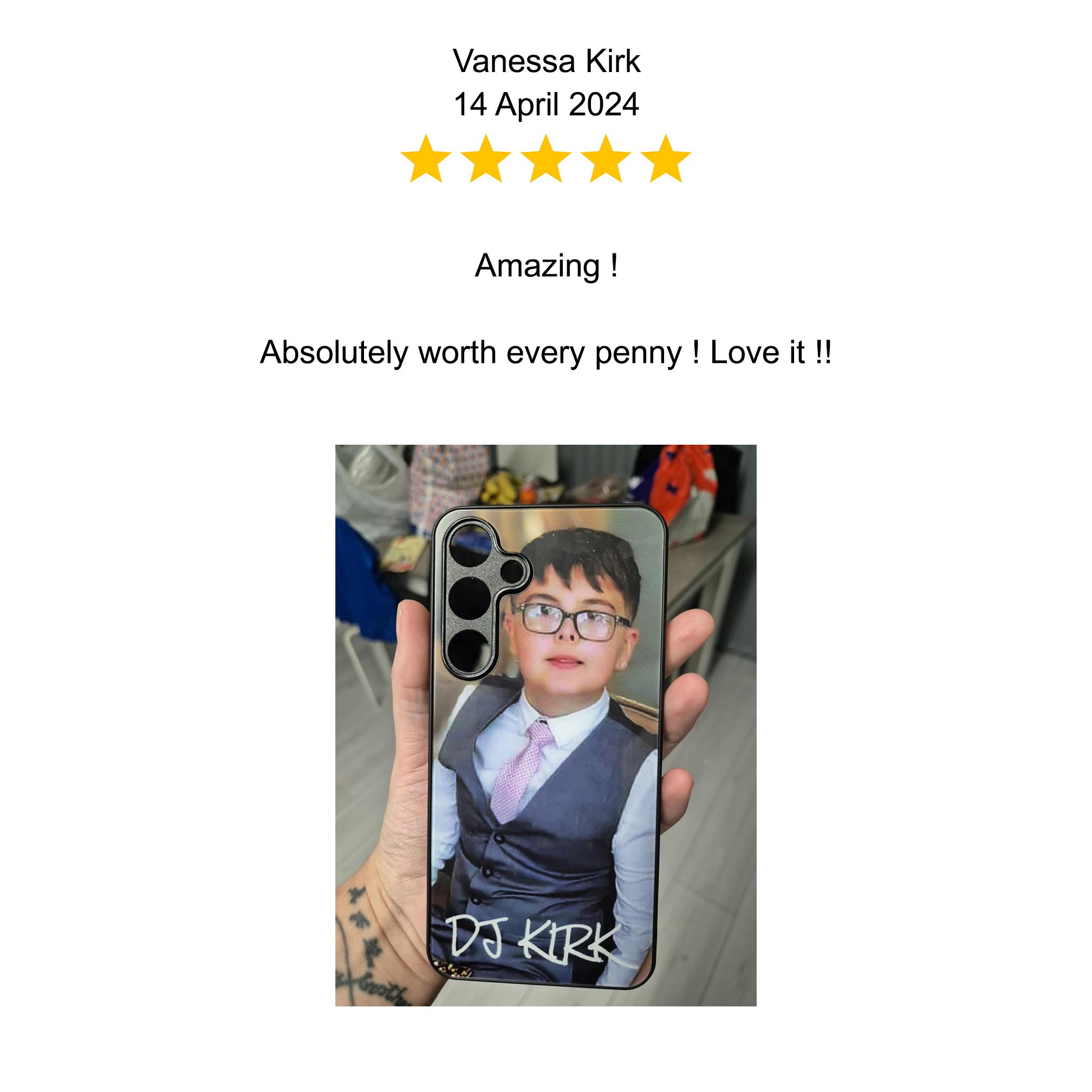 Young child enjoying a fun moment with a joyful expression.