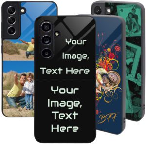 Customizable phone cases with personalized images.